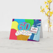 Bonne carte de voeux 60e anniversaire (Fleur jaune)