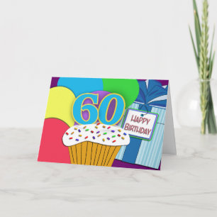 Bonne carte de voeux 60e anniversaire