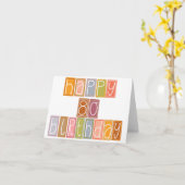 Bonne carte de voeux 80e anniversaire (Fleur jaune)