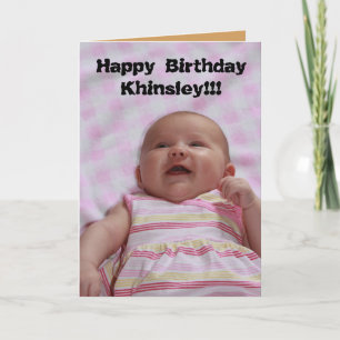 Bonne carte de voeux anniversaire bébé fille anniv