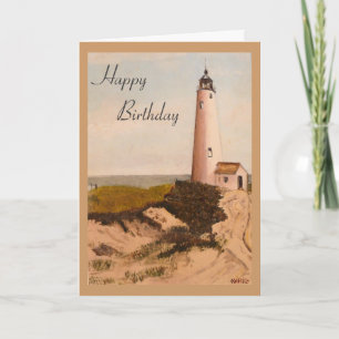 Bonne carte de voeux Anniversaire Nantucket Lighth