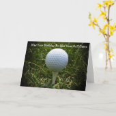 Bonne Carte De Voeux Anniversaire Pour Le Golfeur! (Fleur jaune)