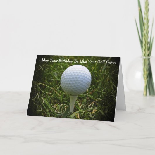 Bonne Carte De Voeux Anniversaire Pour Le Golfeur! (Devant)