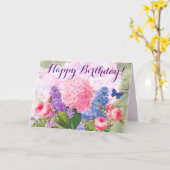 Bonne carte de voeux Anniversaire Redoute Flower (Fleur jaune)