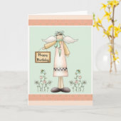 Bonne carte de voeux Anniversaire Soft Prim Angel (Fleur jaune)