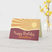 Bonne carte de voeux Anniversaire Sunshine Hills (Fleur jaune)