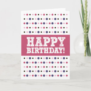 Bonne carte de voeux aux points d'anniversaire