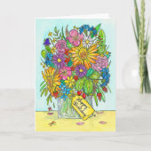 Bonne carte de voeux Birthday Bouquet par N. Janes (Devant)