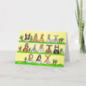 Bonne carte de voeux Birthday Bunnies par N. Janes (Devant)
