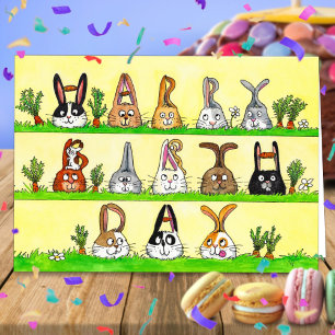 Bonne carte de voeux Birthday Bunnies par N. Janes