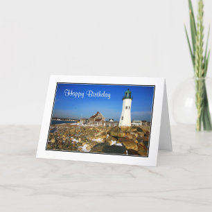 Bonne carte de voeux Birthday Cape Cod Lighthouse