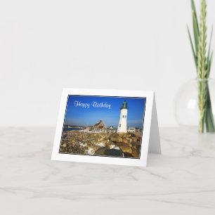 Bonne carte de voeux Birthday Cape Cod Lighthouse