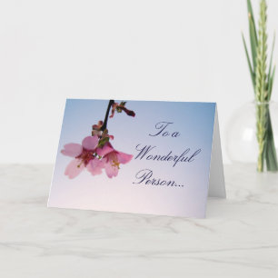 Bonne carte de voeux Birthday Cherry Blossom