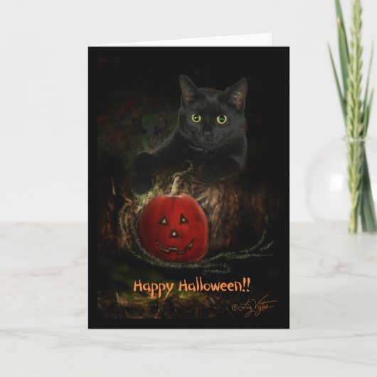 Bonne carte de voeux blanche Halloween (Devant)