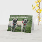 Bonne carte de voeux Carlins du 20e anniversaire (Fleur jaune)