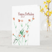 Bonne carte de voeux d'anniversaire (Fleur jaune)