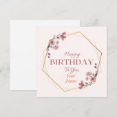 Bonne carte de voeux d'anniversaire (Devant / Derrière)