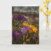 Bonne carte de voeux d'anniversaire (Fleur jaune)