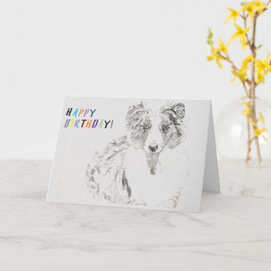 Bonne carte de voeux d'anniversaire (Fleur jaune)