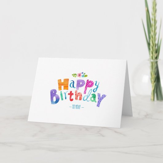 Bonne carte de voeux d'anniversaire (Devant)