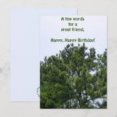 Bonne carte de voeux d'anniversaire à l'ami plat (Devant / Derrière)