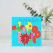 Bonne carte de voeux d'anniversaire avec des fleur (Debout devant)