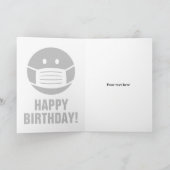 Bonne carte de voeux d'anniversaire avec masque vi (Intérieur)