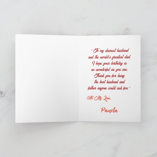 Bonne carte de voeux d'anniversaire avec photo (Intérieur)