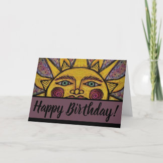 Bonne carte de voeux d'anniversaire - Carte de sol