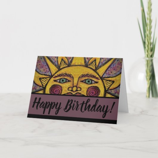 Bonne carte de voeux d'anniversaire - Carte de sol (Devant)
