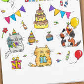 Bonne carte de voeux d'anniversaire Chat par N.Jan
