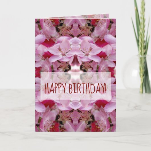 Bonne carte de voeux d'anniversaire, Floral Dream (Devant)