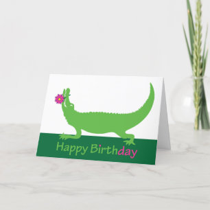 Bonne carte de voeux d'anniversaire Gator