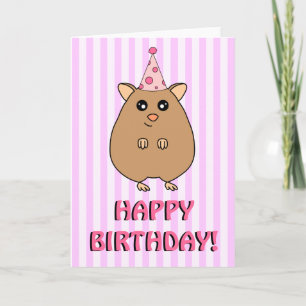 Bonne carte de voeux d'anniversaire Hamster