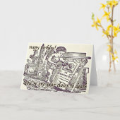 Bonne carte de voeux d'anniversaire Humour foncé d (Fleur jaune)