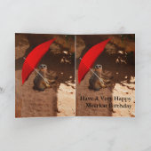 Bonne carte de voeux d'anniversaire Meerkat (Intérieur)