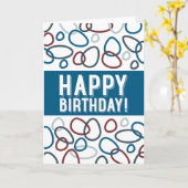 Bonne carte de voeux d'anniversaire Ovales (Fleur jaune)