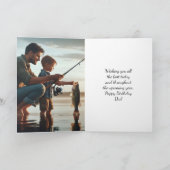 Bonne carte de voeux d'anniversaire papa pêche (Intérieur)
