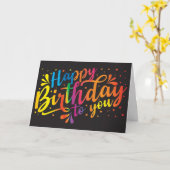 Bonne carte de voeux d'anniversaire pliée (Fleur jaune)