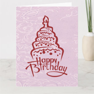 Bonne carte de voeux d'anniversaire pliée