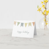 Bonne carte de voeux d'anniversaire pliée (Fleur jaune)