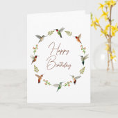 Bonne carte de voeux d'anniversaire pliée (Fleur jaune)