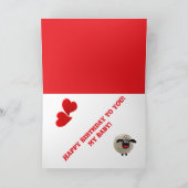 Bonne carte de voeux d'anniversaire pliée (Intérieur)