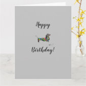 Bonne carte de voeux d'anniversaire pliée vierge à (Fleur jaune)