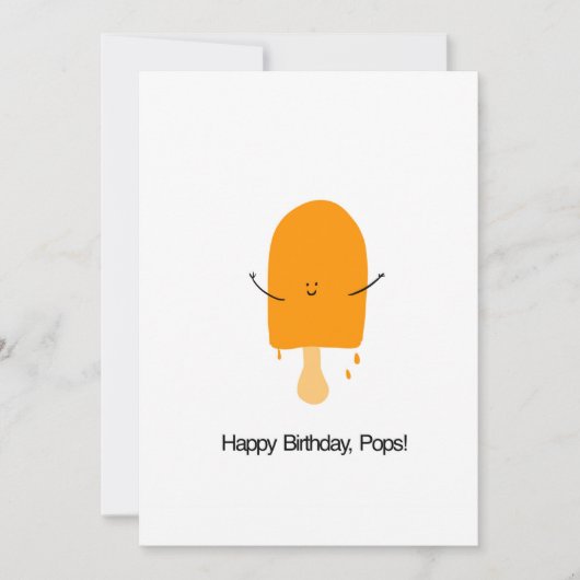 Bonne carte de voeux d'anniversaire Pops Flat (Devant)