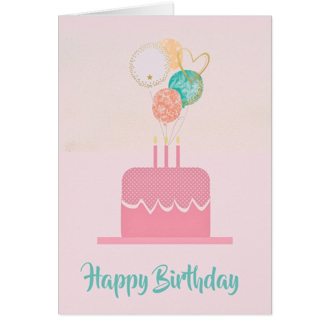 Bonne carte de voeux d'anniversaire pour fille (Devant)