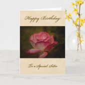 Bonne carte de voeux d'anniversaire soeur (Fleur jaune)