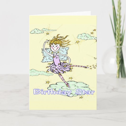 Bonne carte de voeux d'anniversaire Star Fairy (Devant)