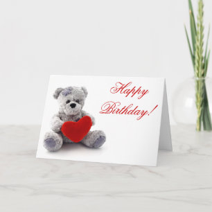Bonne carte de voeux d'anniversaire Teddy Bear