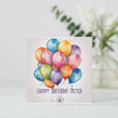 Bonne carte de voeux d'anniversaire - Texte person (Debout devant)